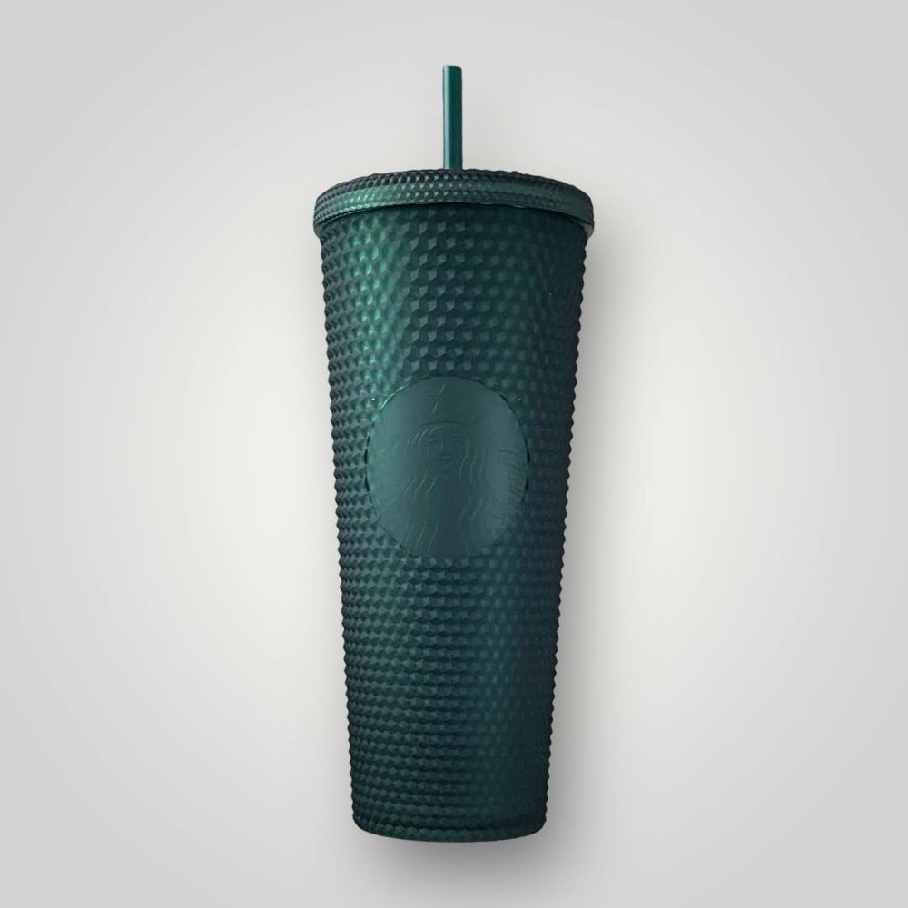 Starbucks Matte Dark Green Studded Venti Cold Cup Tumbler 24oz 2022
